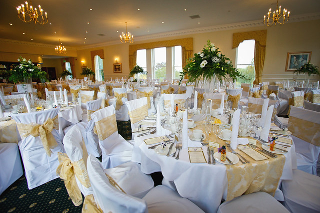 Inside Picture of the Palmer Suite setup for a wedding reception